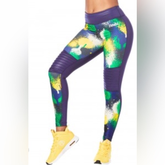 Zumba Wear Womens Night Sky Must Move Ankle Leggings Size XS - Picture 2 of 10